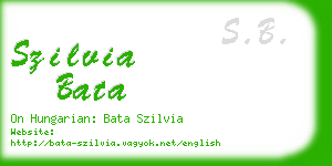 szilvia bata business card